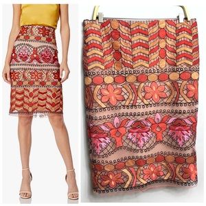 Beige by eci Women's All Over Embroidery Pencil skirt